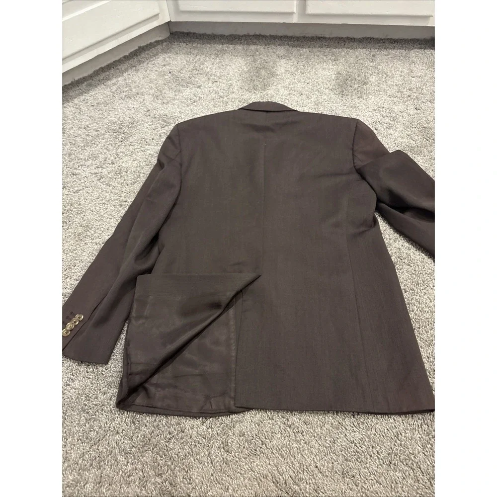 Banana Republic Blazer Men's 38S Brown 100% Wool 3-Button Lined Suit Jacket Wove